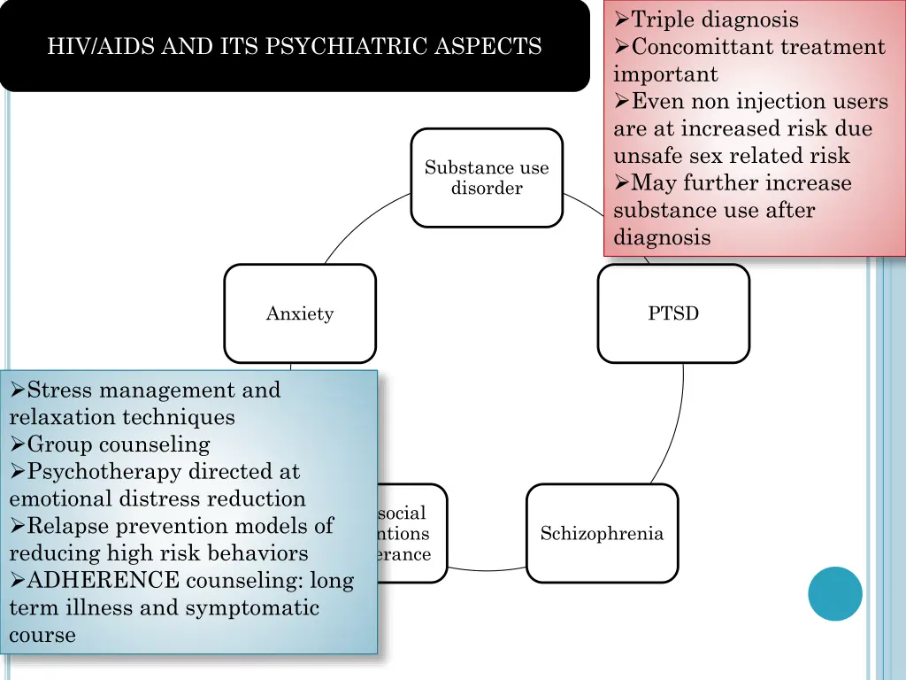 triple diagnosis concomittant treatment important