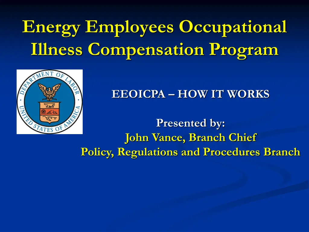 energy employees occupational illness 1