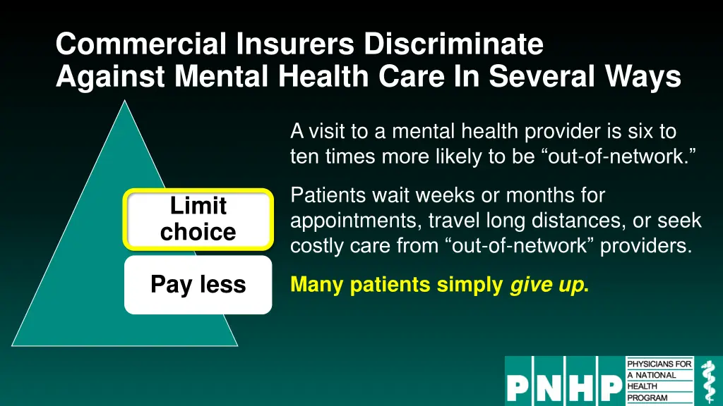 commercial insurers discriminate against mental 4
