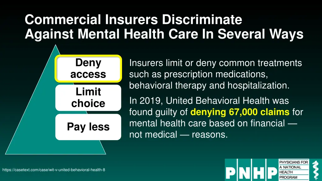 commercial insurers discriminate against mental 6