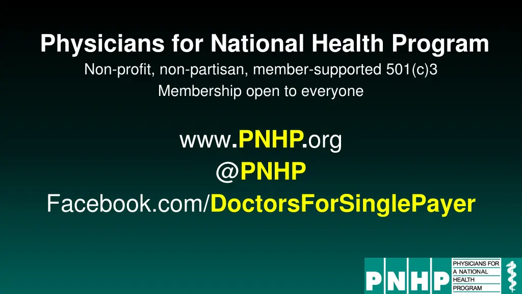 physicians for national health program non profit