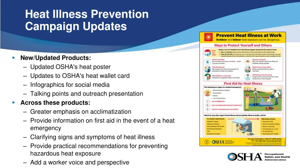heat illness prevention campaign updates