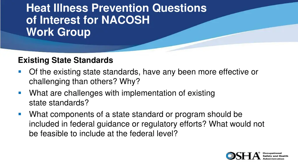 heat illness prevention questions of interest 6