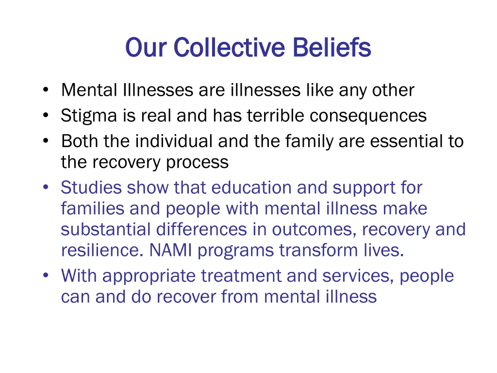 our collective beliefs our collective beliefs