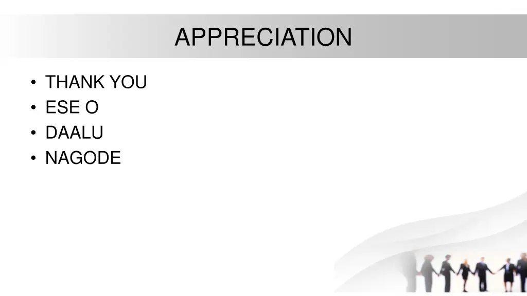 appreciation