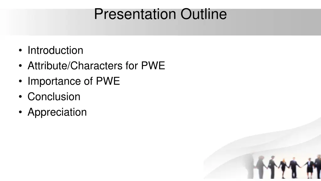 presentation outline