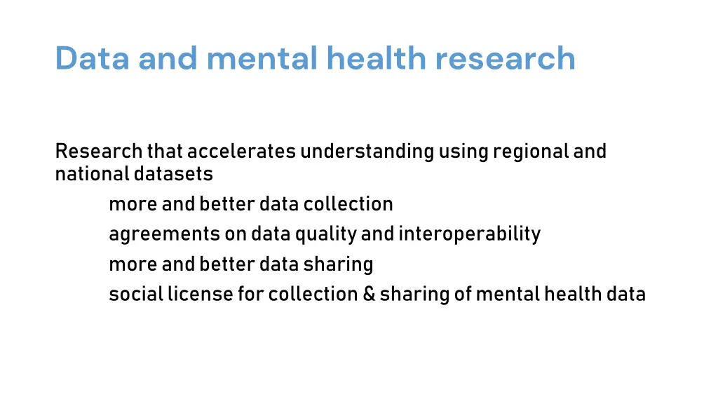 data and mental health research