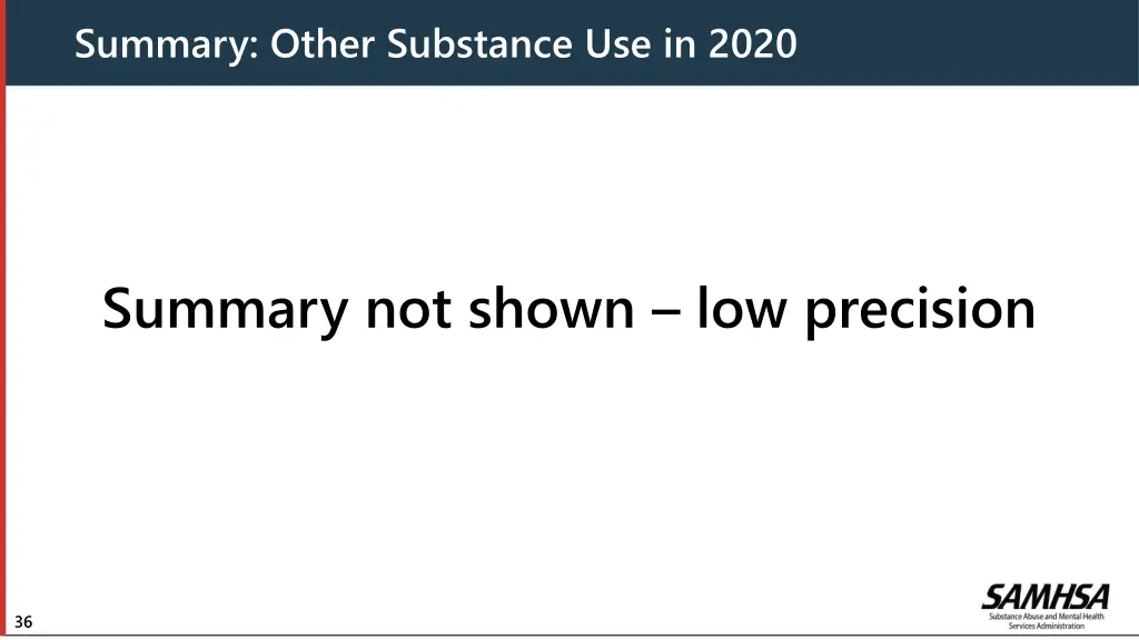 summary other substance use in 2020