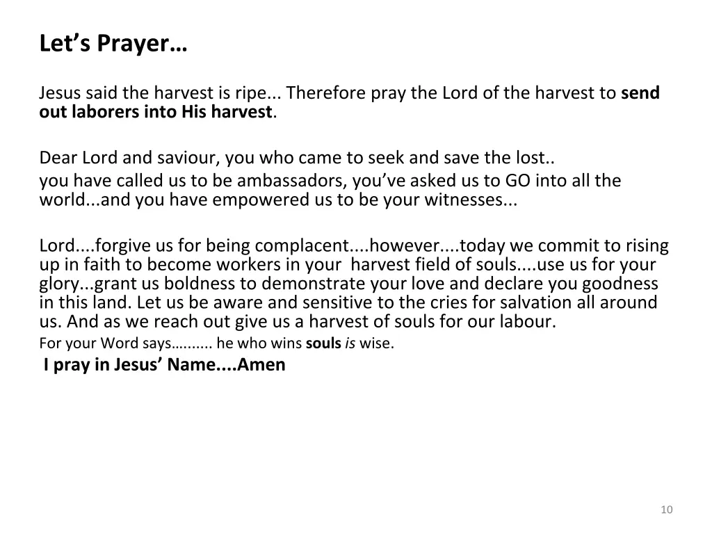 let s prayer