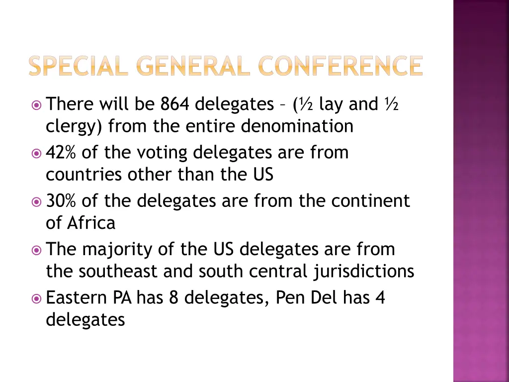 special general conference