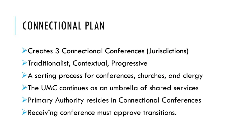 connectional plan