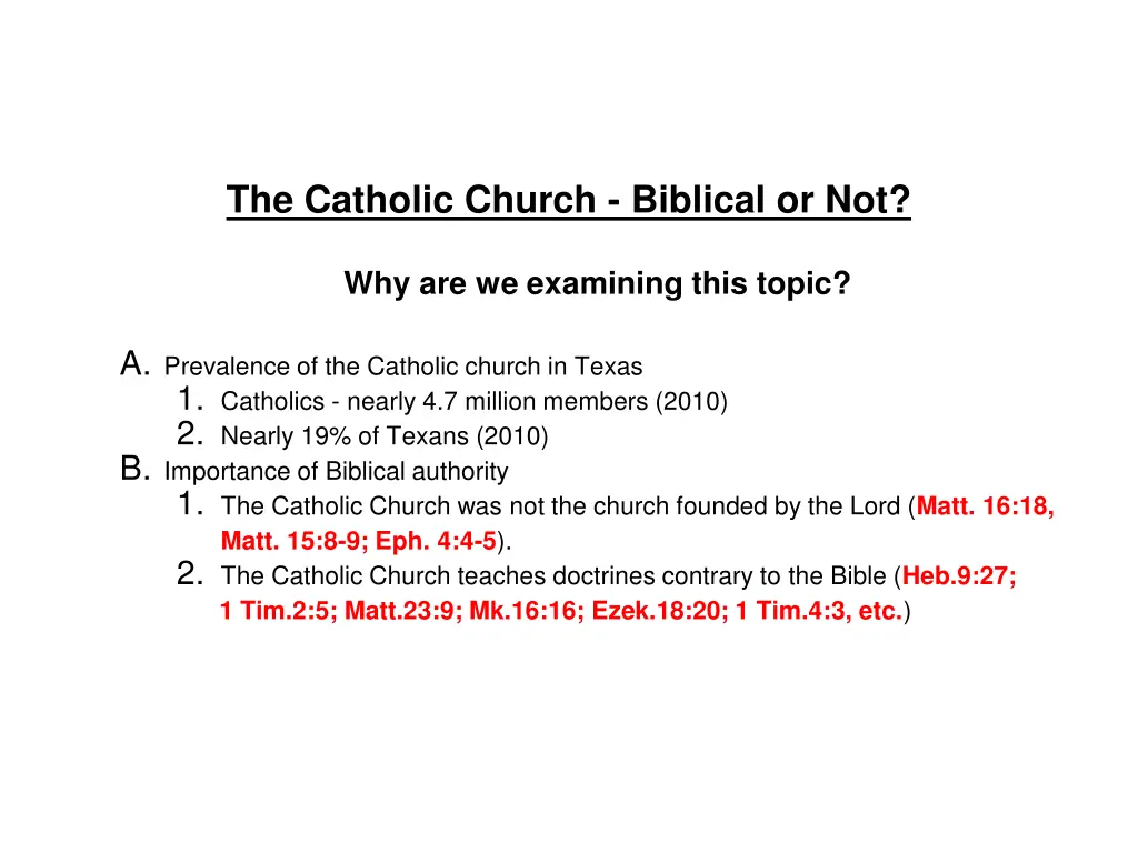 the catholic church biblical or not 1