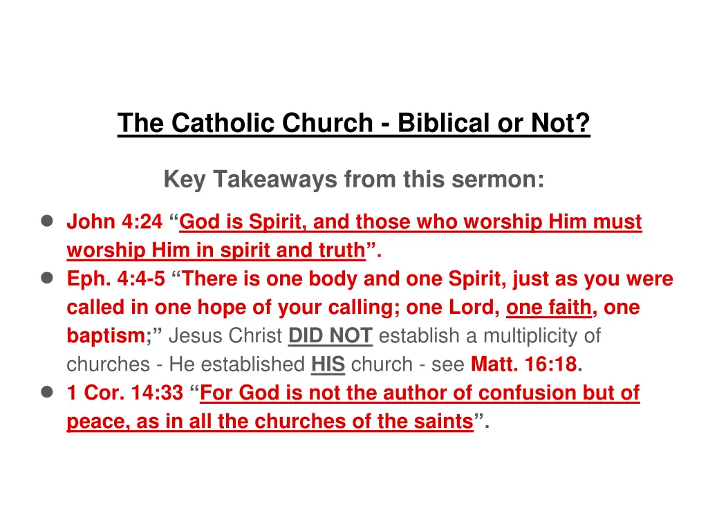 the catholic church biblical or not 10