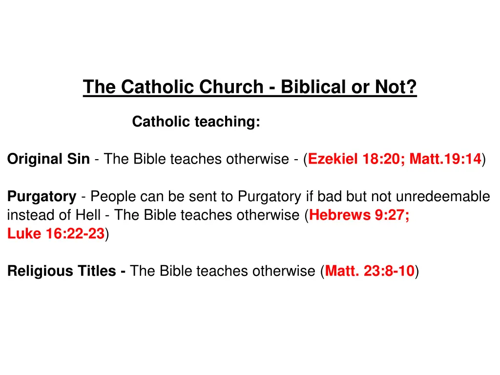 the catholic church biblical or not 5