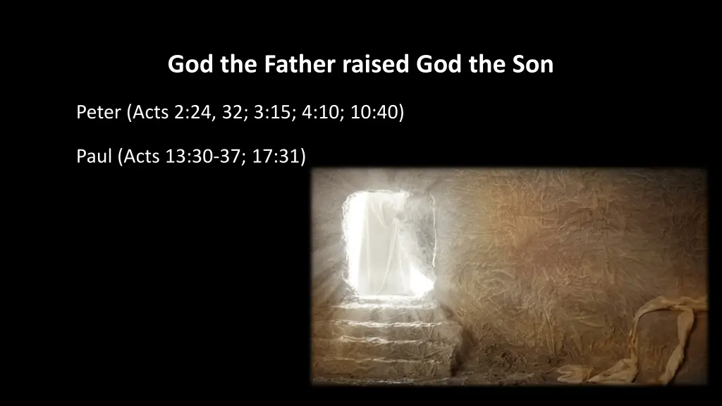 god the father raised god the son