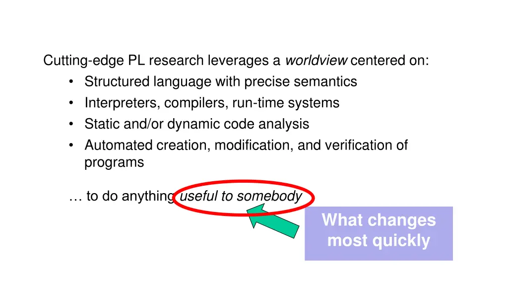 cutting edge pl research leverages a worldview