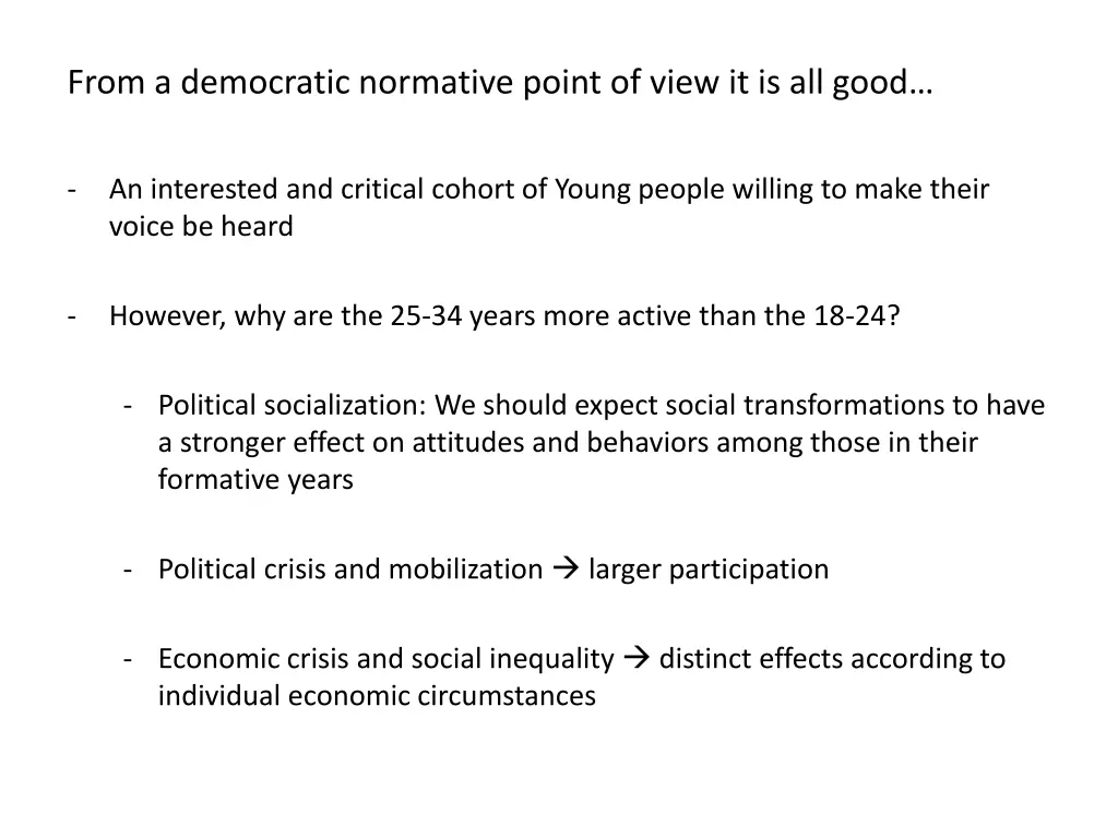 from a democratic normative point of view