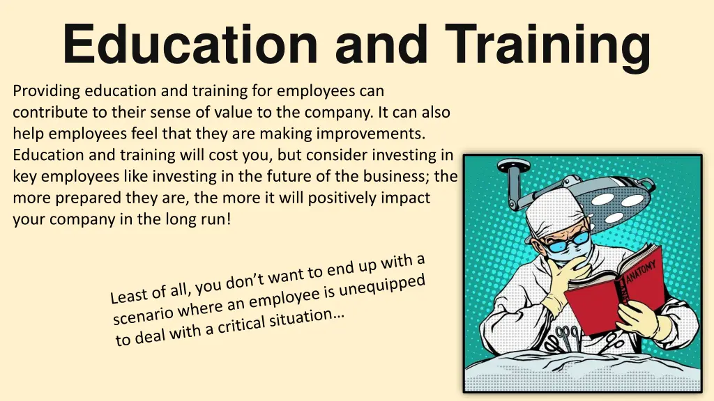education and training providing education