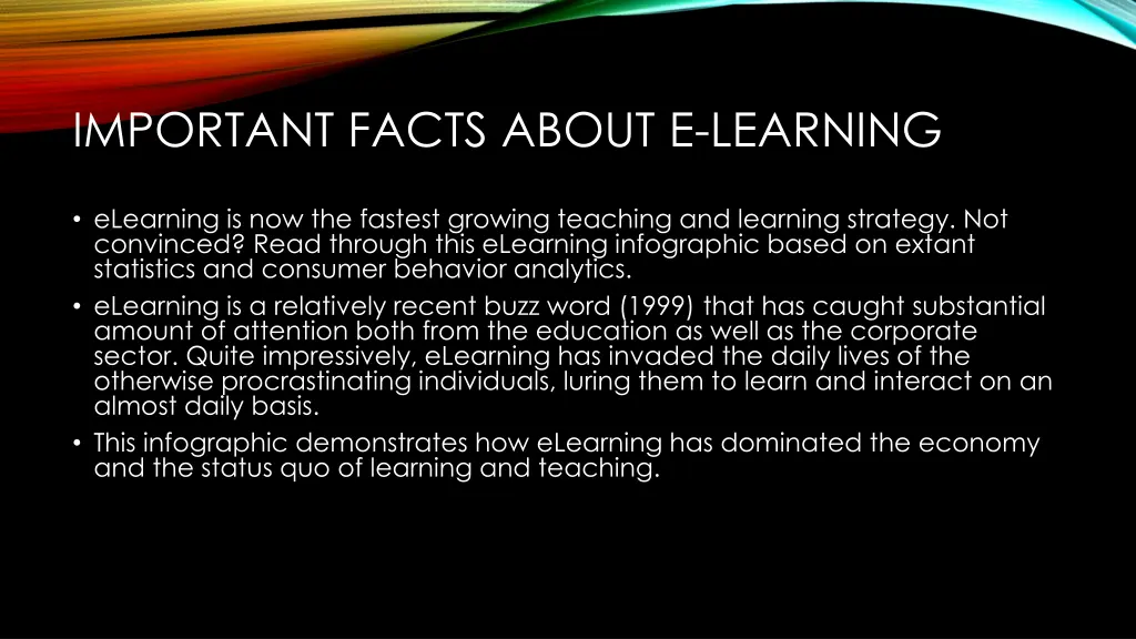 important facts about e learning