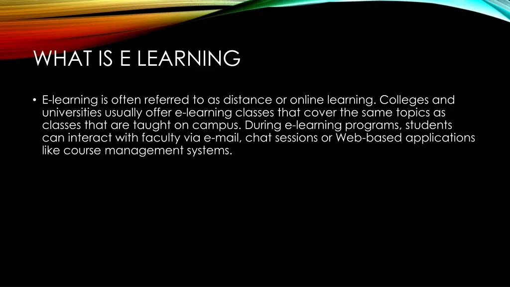 what is e learning