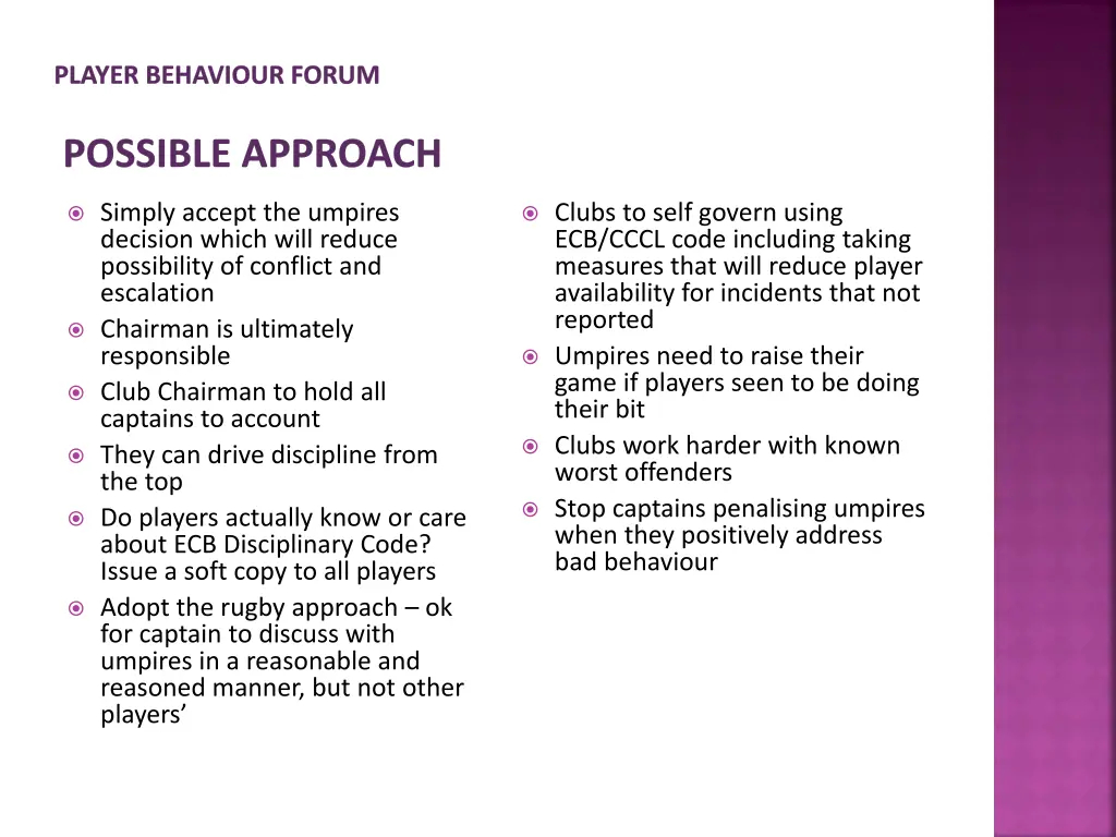 player behaviour forum 3