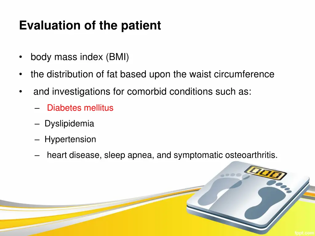 evaluation of the patient