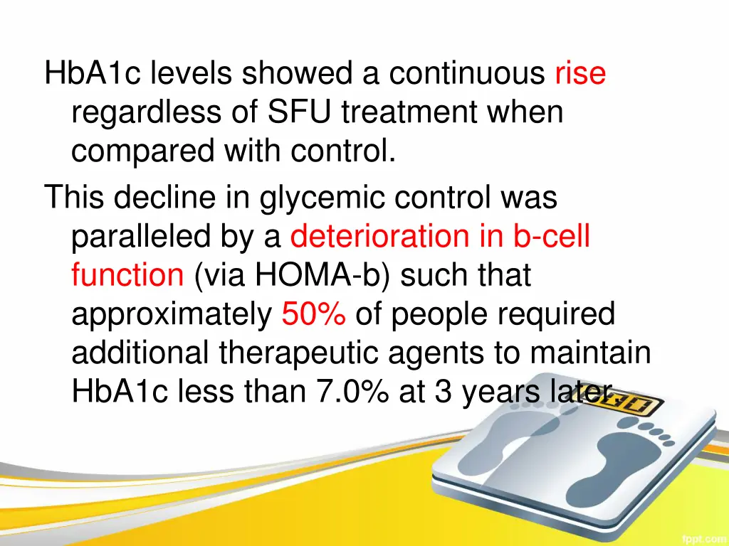 hba1c levels showed a continuous rise regardless