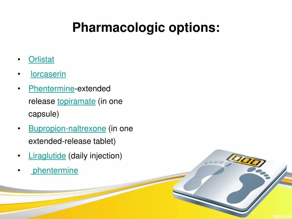 pharmacologic options