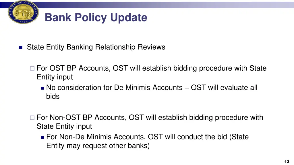 bank policy update 8
