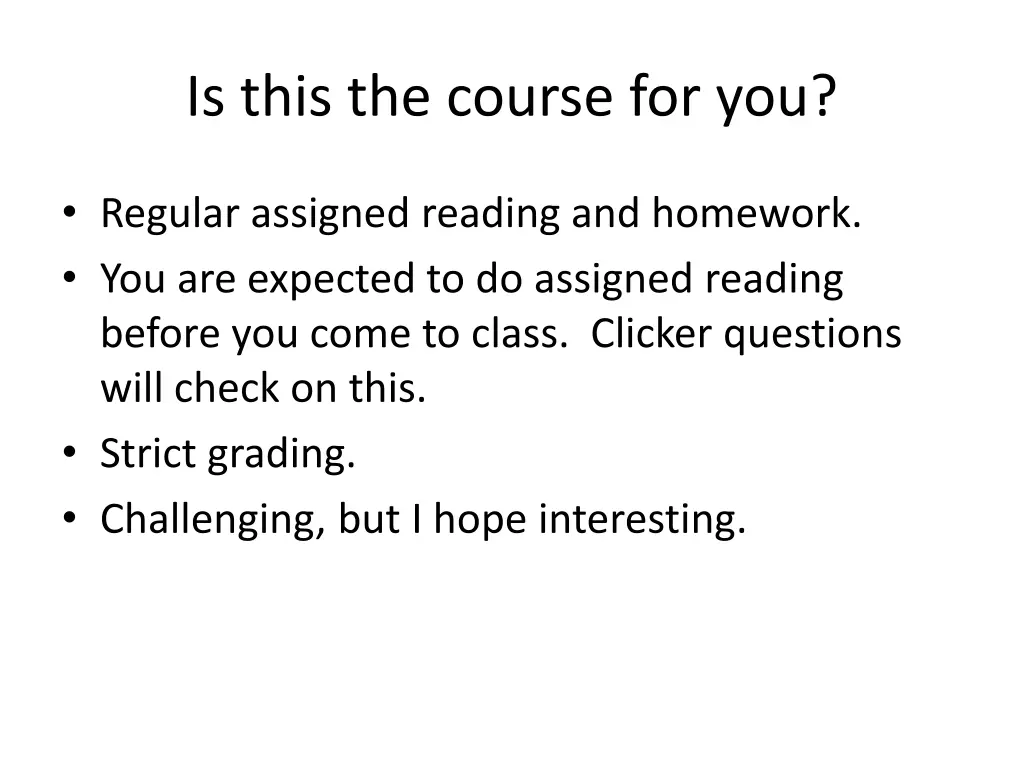is this the course for you