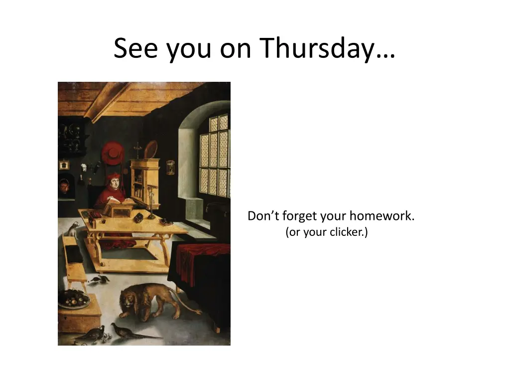see you on thursday