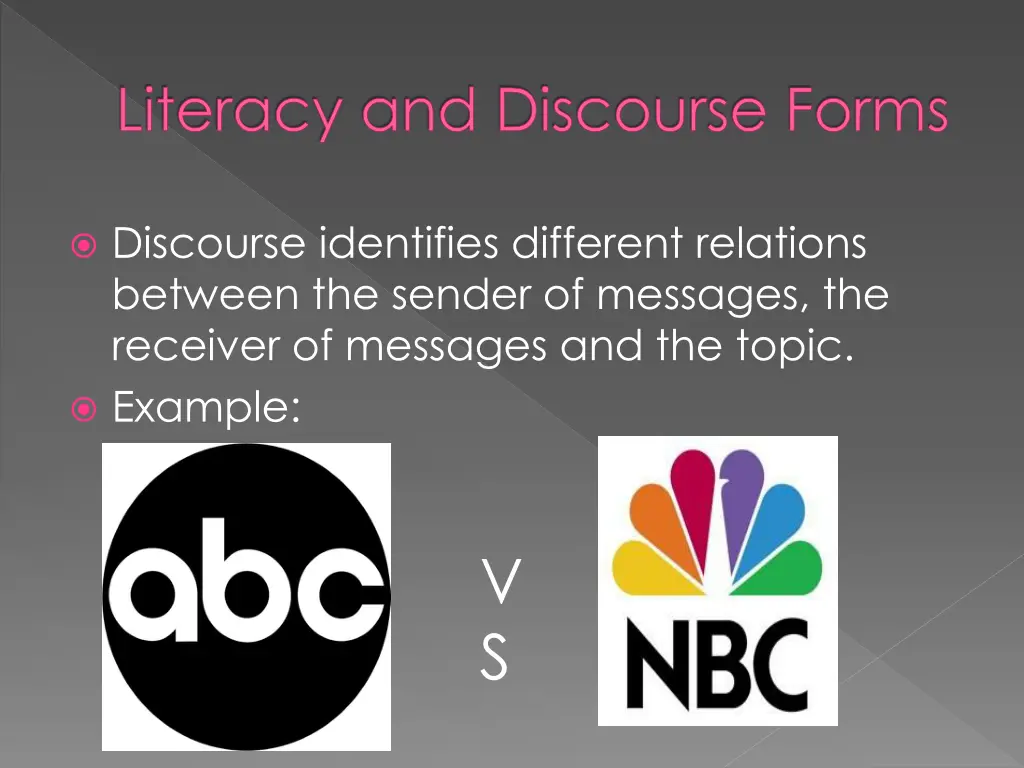 literacy and discourse forms