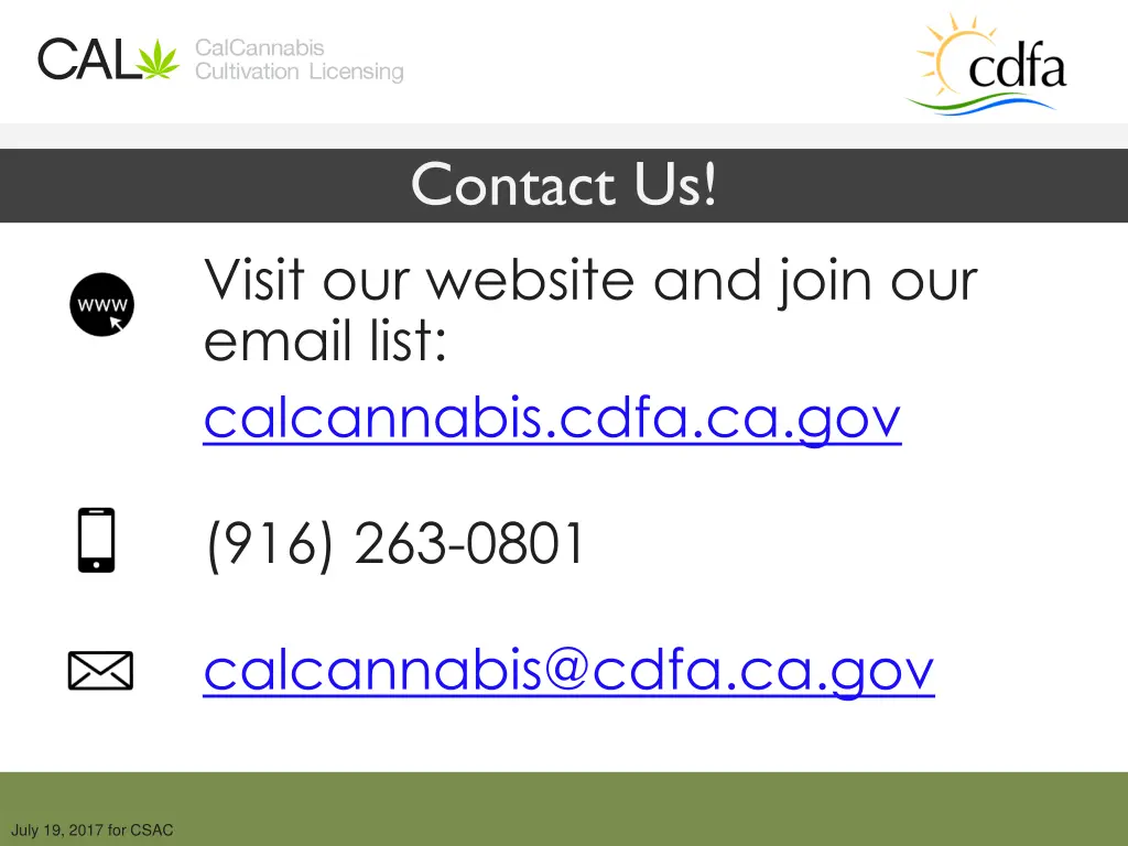 contact us