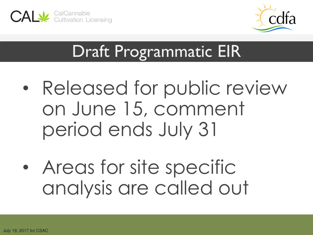 draft programmatic eir