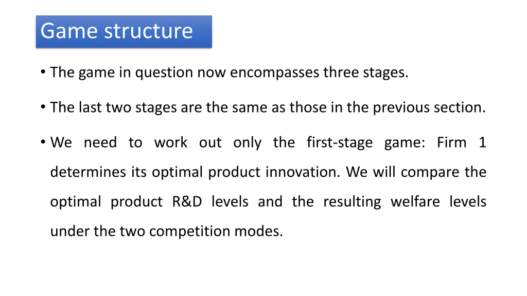 game structure 1