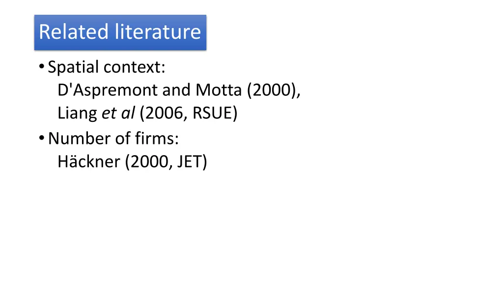 related literature 1