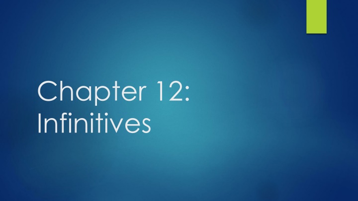 chapter 12 infinitives