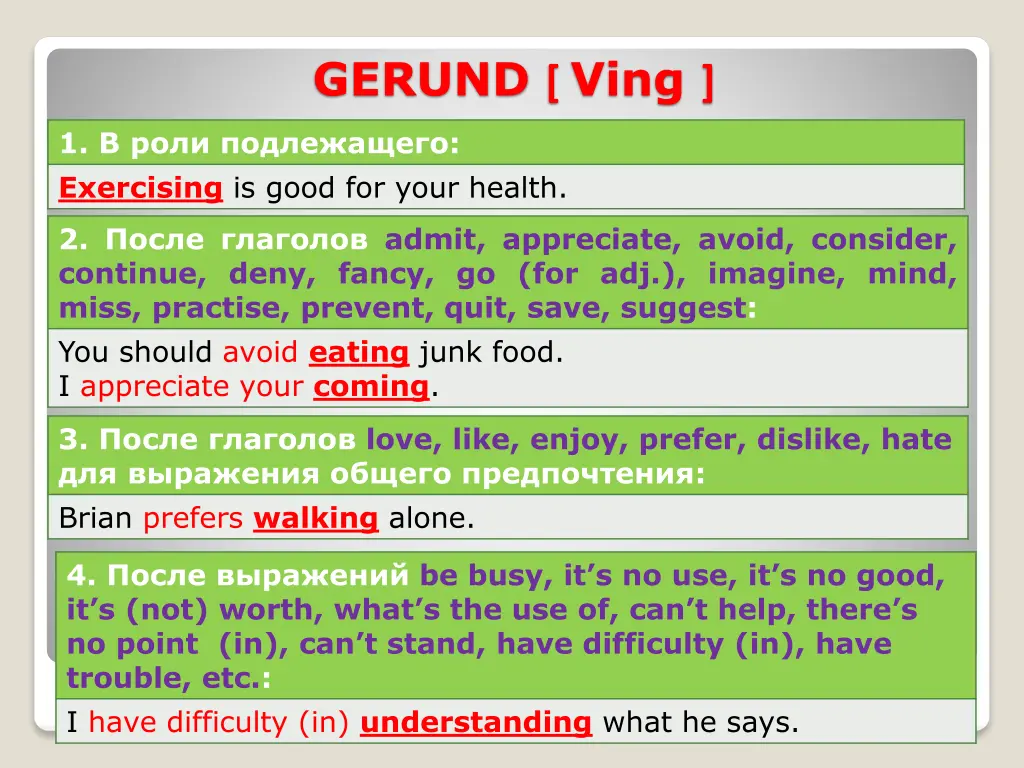 gerund ving