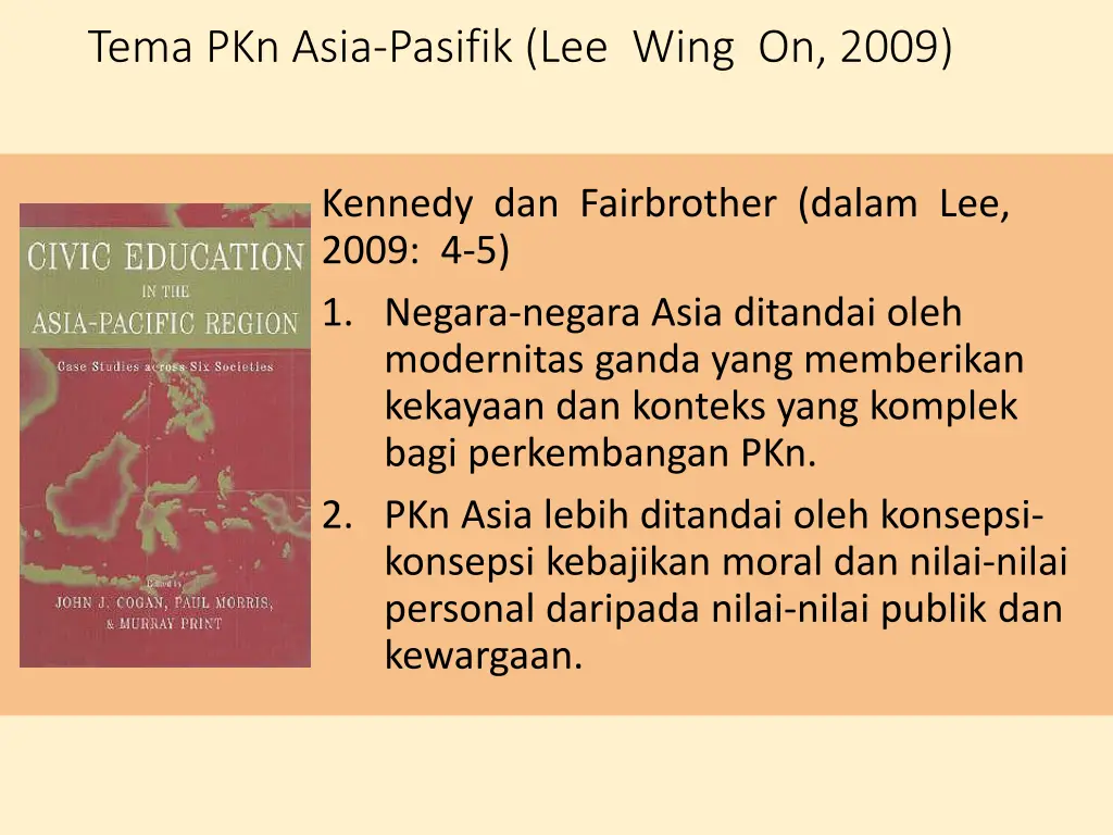 tema pkn asia pasifik lee wing on 2009