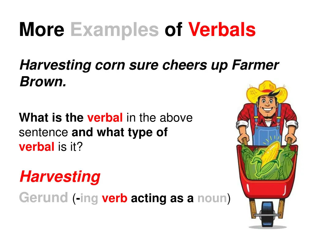 more examples of verbals 2