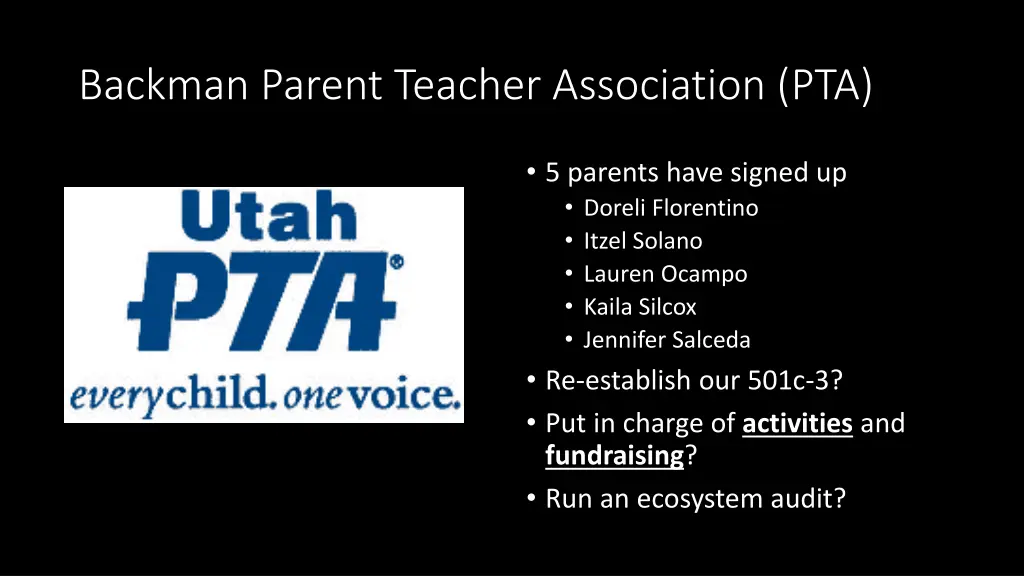 backman parent teacher association pta