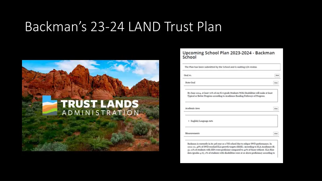 backman s 23 24 land trust plan