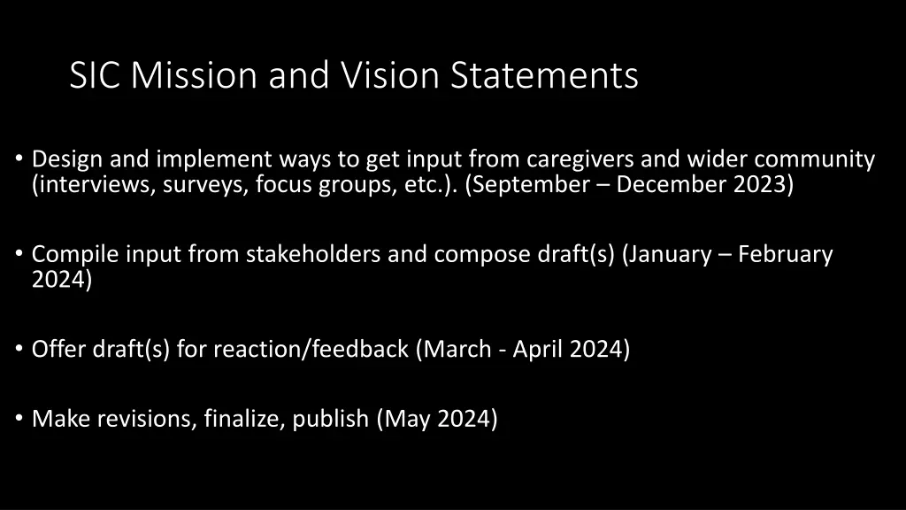 sic mission and vision statements