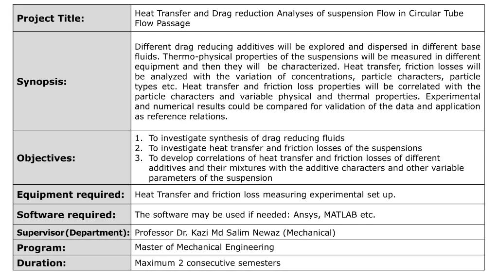 heat transfer and drag reduction analyses