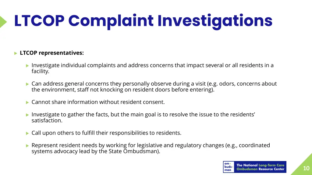 ltcop complaint investigations