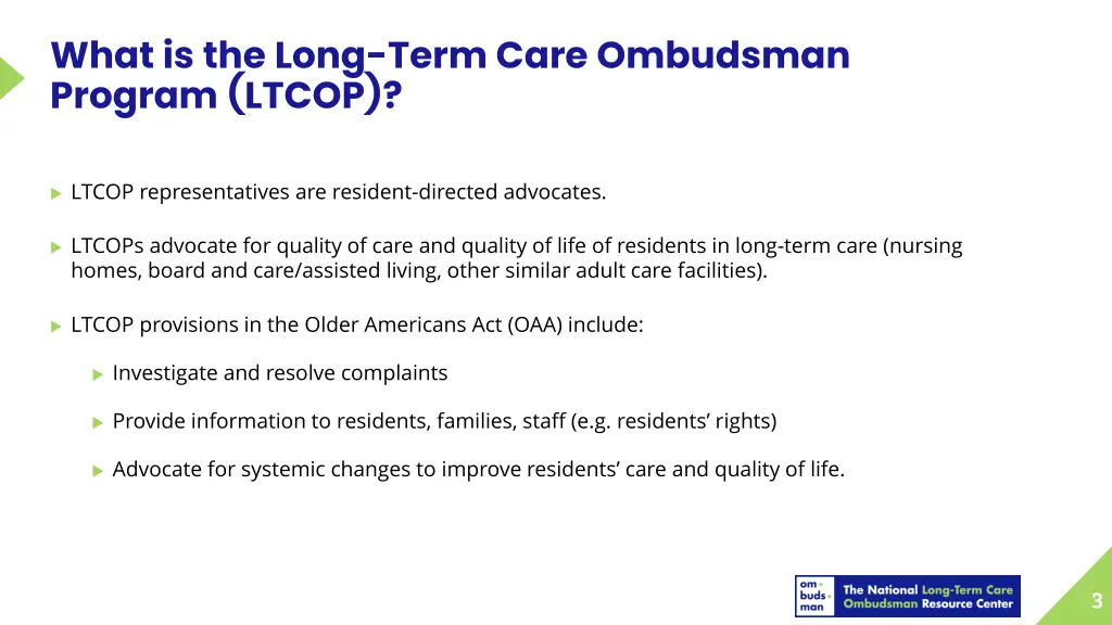 what is the long term care ombudsman program ltcop