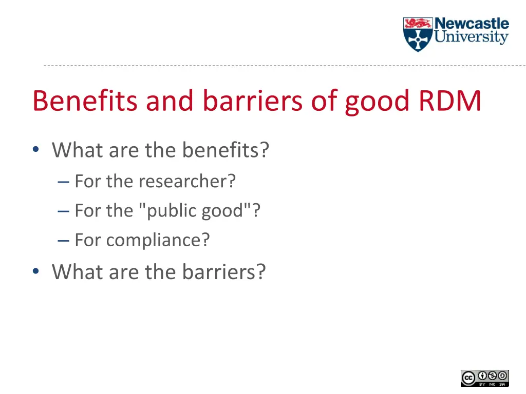 benefits and barriers of good rdm