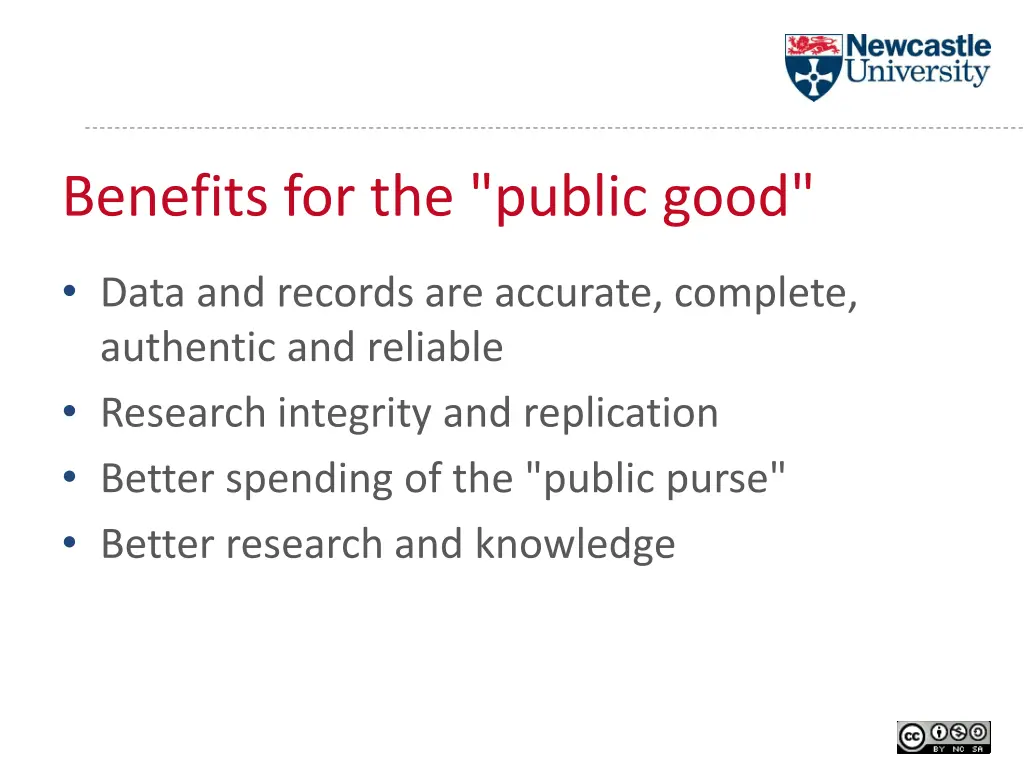 benefits for the public good