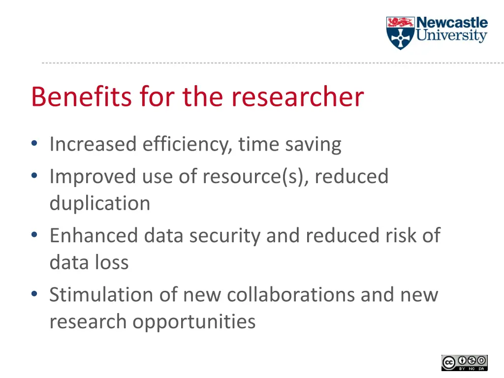 benefits for the researcher