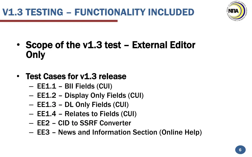 v1 3 testing functionality included